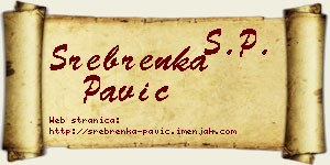 Srebrenka Pavić vizit kartica